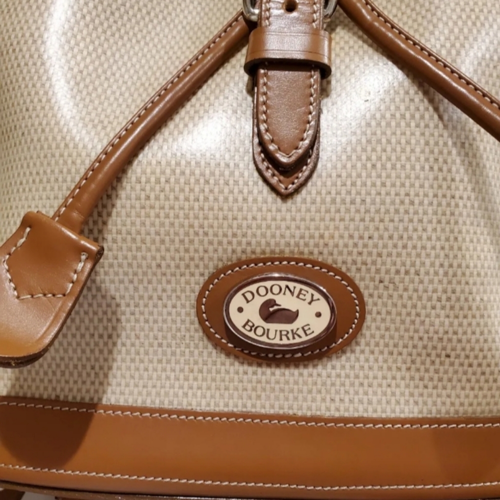 Vtg Dooney and Bourke Panama Jack Collection Coated/Leather Backpack  "Like New